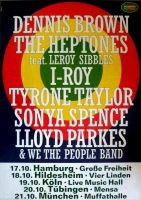 BROWN, DENNIS - 1995 - Tourplakat - Reggae - Heptones - I-Roy - Poster