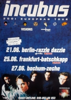 INCUBUS - 2001 - Live In Concert - Morning View Europen Tour - Poster
