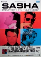 SASHA - 2007 - Live in Concert - Greatest Hits Tour - Poster - Hamburg