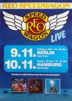REO SPEEDWAGON - 1979 - Konzertplakat - Nine Lives - Tourposter - Berlin