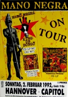 MANO NEGRA - 1992 - Plakat - In Concert - King of Bongo Tour - Poster - Hannover
