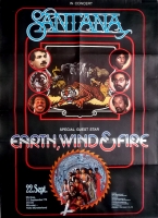 SANTANA - 1975 - Konzertplakat - Earth Wind & Fire - Tourposter - Mnster