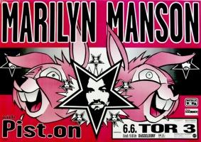 MARILYN MANSON - 1996 - Plakat - Kozik - In Concert Tour - Poster - Dsseldorf