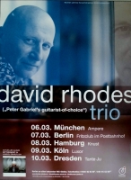 RHODES TRIO, DAVID - 2009 - Plakat - Peter Gabriel - Bittersweet - Tourposter