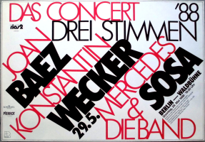 BAEZ, JOAN - KONSTANTIN WECKER - MERCEDES SOSA - 1988 - Concert - Poster - Berlin