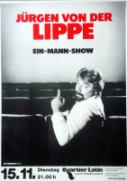 VON DER LIPPE, JRGEN - 1983 - In Concert - Ein Mann Show Tour - Poster - Berlin