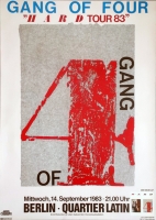 GANG OF FOUR - 1983 - Plakat - Live In Concert - Hard Tour - Poster - Berlin