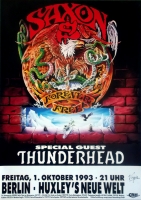 SAXON - 1993 - Konzertplakat - Concert - Thunderhead - Tourposter - Berlin