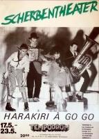 SCHERBENTHEATER - 1982 - Konzertplakat - Harakiri a Go Go - Tourposter - Berlin