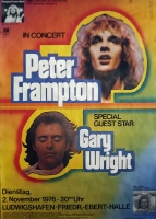 FRAMPTON, PETER - 1976 - Plakat - Concert - Gary Wright - Poster - Ludwigshafen