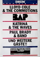 DRUM OPEN AIR - 1986 - Plakat - BAP - Lloyd Cole - Katrina - Poster - Dssedorf