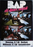 BAP - NIEDECKEN - 1986 - Live In Concert - Ahl Männer Tour - Poster - Bochum