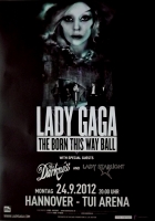 LADY GAGA - 2012 - Plakat - Darkness - Born this Way Tour - Poster - Hannover