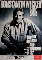 WECKER, KONSTANTIN - 1987 - Konzertplakat - Wieder Dahoam - Tourposter - Bochum