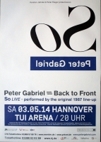 GABRIEL, PETER - GENESIS - 2014 - Plakat - Concert - SO Tour - Poster - Hannover