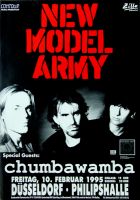 NEW MODEL ARMY - 1995 - In Concert - Chumbawamba - Poster - Dsseldorf A