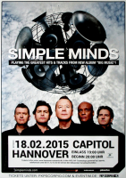 SIMPLE MINDS - 2015 - Live In Concert - Big Music Tour - Poster - Hannover