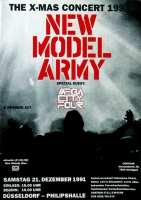 NEW MODEL ARMY - 1991 - Live In Concert - X-Mas Tour - Poster - Dsseldorf - A