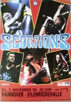 SCORPIONS - 1996 - Plakat - In Concert - Pure Instinct Tour - Poster - Hannover B