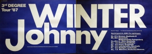 WINTER, JOHNNY - 1987 - Live In Concert - 3rd Degree Tour - Poster