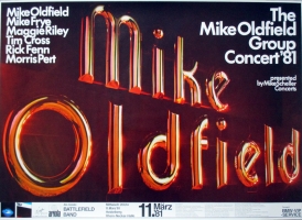 OLDFIELD, MIKE - 1981 - Konzertplakat - Concert - QE2 - Tourposter - Heidelberg