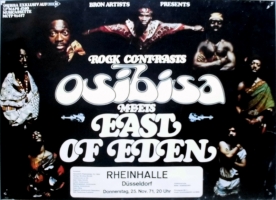 OSIBISA - 1971 - Plakat - Concert - East of Eden - Tourposter - Dsseldorf