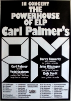 PM - CARL PALMER - 1980 - In Concert - Gabriel - Powerhouse of ELP Tour - Poster