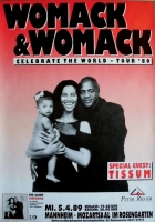 WOMACK & WOMACK - 1989 - Concert - Celebrate the World - Poster - Mannheim