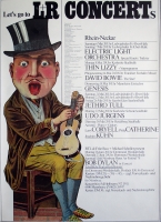 L&R CONCERTS - 1978 - Plakat - David Bowie - Genesis - Gnther Kieser - Poster