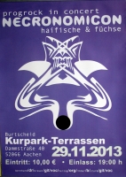 NECRONOMICON - 2013 - Konzertplakat - Haifische & Fchse - Poster - Aachen