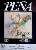 PENA, PACO - 1981 - Konzertplakat - Flamenco Vivo - Tourposter - Frankfurt