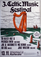 CELTIC MUSIC FESTIVAL 3. - 1980 - Plakat - Concert - Irland - Poster - Karlsruhe