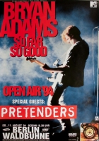ADAMS, BRYAN - 1994 - Plakat - In Concert - Pretenders - Tour - Poster - Berlin