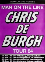 DE BURGH, CHRIS - 1984 - Tourplakat - Concert - Man on the Line - Tourposter