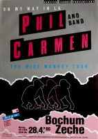 CARMEN, PHIL - 1986 - Konzertplakat - Wise Monkey - Tourposter - Bochum