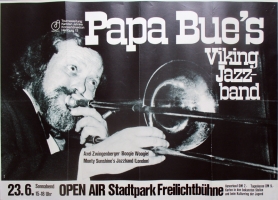 PAPA BUES - 1979 - Plakat - Jazz - Zwingenberger - Tourposter - Hamburg