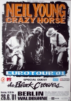 YOUNG, NEIL - 2001 - Black Crowes - In Concert Tour - Poster - Berlin