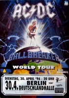 AC/DC - ACDC - 1996 - Live In Concert - Ballbreaker Tour - Poster - Berlin