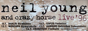 YOUNG, NEIL - 1996 - Tourplakat - In Concert - Crazy Horses - Tourposter