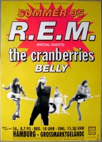 R.E.M. - REM - 1995 - Plakat - Concert - Belly - Cranberries - Poster - Berlin