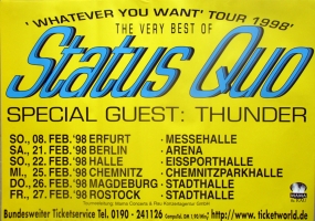 STATUS QUO - 1998 - Plakat - In Concert - Whatever you Want Tour - Poster