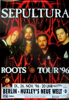 SEPULTURA - 1996 - Plakat - In Concert - Roots Tour - Poster - Berlin