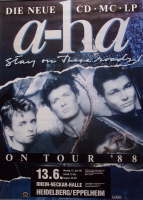 A-HA - 1988 - Konzertplakat - Stay on these Roads - Tourposter - Heidelberg