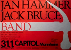 HAMMER, JAN - 1983 - Plakat - Jack Bruce - Concert - Tourposter - Mannheim