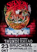 SAXON - 1992 - Konzertplakat - Concert - Thunderhead - Tourposter - Bruchsal