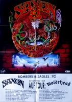 SAXON - 1992 - Plakat - Motrhead - In Concert - Forever Free Tour - Poster