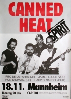 CANNED HEAT - 1991 - Konzertplakat - Concert - Spirit - Tourposter - Mannheim