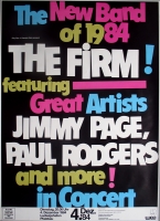 FIRM, THE - JIMMY PAGE - 1984 - Plakat - Led Zeppelin - Poster - Ludwigshafen