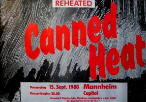 CANNED HEAT - 1988 - Konzertplakat - Concert - Reheated - Tourposter - Mannheim