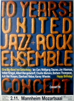 UNITED JAZZ & ROCK ENSEMBLE - 1985 - Plakat - Tourposter - Mannheim